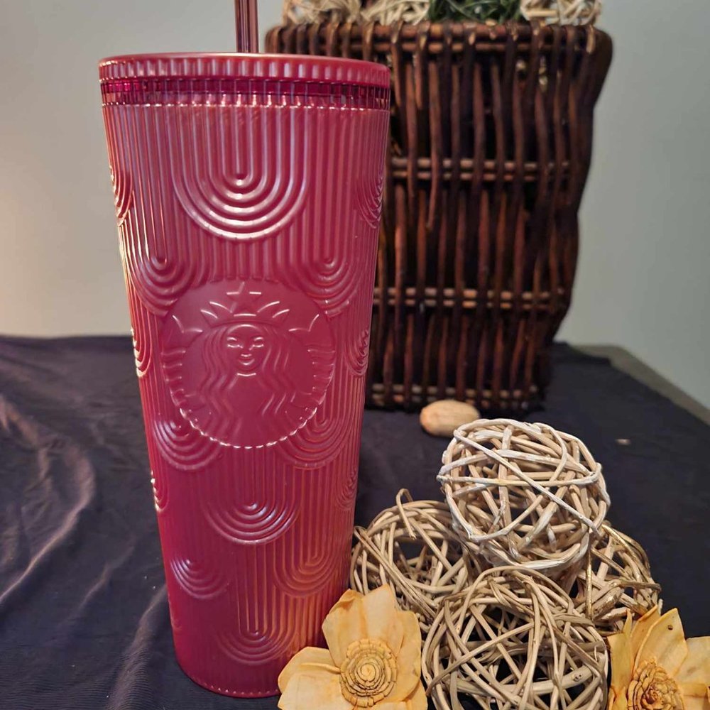 Fall Shimmer Pearl Pink Siren Shell Plastic Cold Cup - 24oz